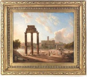 The Forum Romanum With The Conservator's Palace, The Temple Of Castor And Pollux And The Arch Of Emperor Septimus Severus