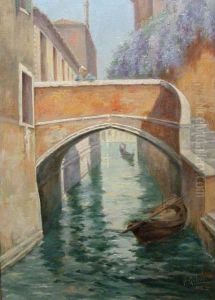 Canale Di
Venezia E Glicini by Pietro Gabrini