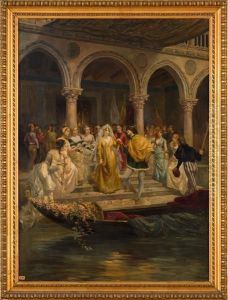 Scena Nuziale A Venezia In Costume Rinascimentale by Pietro Gabrini