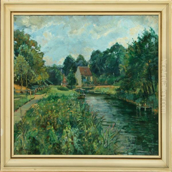 Landscape With A Smallhouse And A Stream - view 1