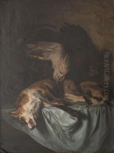 Nature Morte Au Renard Et Faisan by Antoine Gadan