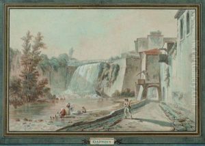 Lavandieres Sous La Cascade