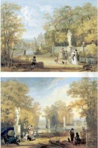 Views Of French Gardens by Louis Gadbois