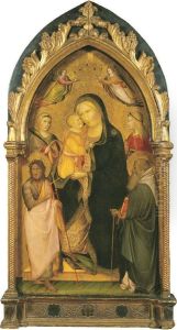 The Madonna And Child With Saints Catherine Of Alexandria, John The Baptist, Mary Magdalen, And Anthony Abbot by Agnolo Gaddi