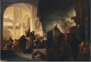 Active In Haarlem Circa 1660 - 1665 by Adriaen Ii Gael