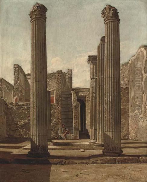 A Figure In A Classical Ruin - view 1