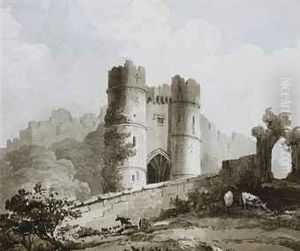 View Of The Gateway Of Carisbrooke Castle, Isle Of Wight by Sir Thomas Gage