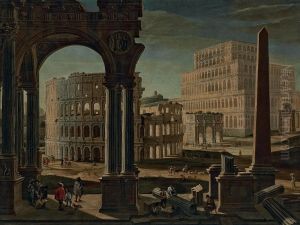 A Capriccio With The Colosseum by Filippo Gagliardi