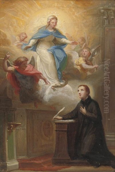 The Virgin Appearing To Saint Nicholas Of Tolentino; And Saintnicholas Of Tolentino Celebrating The Eucharist - view 1