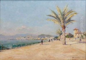 Vue Du Port De Cannes, Le Suquet by Gustave Gagliardini