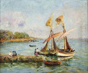 Bateaux De Peche by Julien Gustave Gagliardini