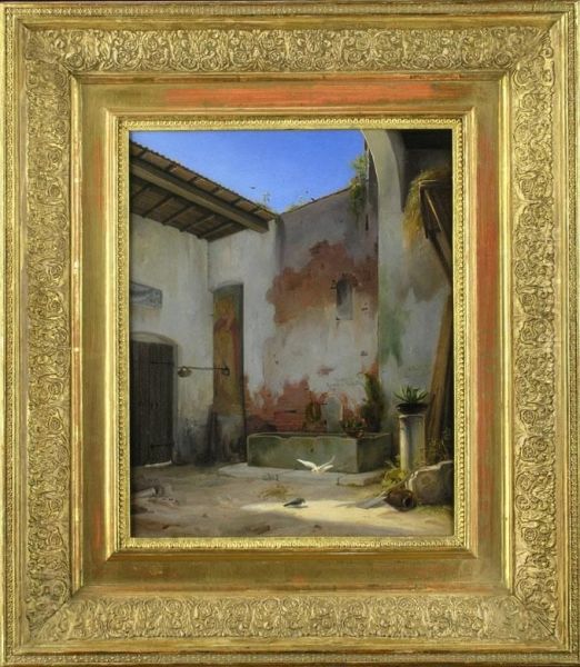 Bedeutender Architekturmaler Und Lithograph Der Munchner Schule. Bereiste Italien, Spater Frankreich Und Spanien Von Wo Er Eine Fulle Von Motiven Mitbrachte, Die Er In Lithographiefolgen Und Haufig Ausgestellten Olbildern Verarbeitete. Die Neue Pinakothek - view 1