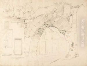 Antiker Ruinenbogen. by Wilhelm Gail