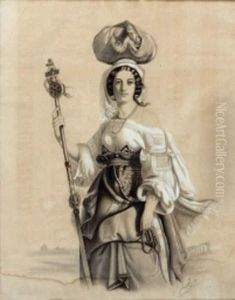 Une Italienne by Claude Ferdinand Gaillard