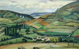 Gaillard Marcel "environs De Beaune Pres De Pommard" Huile Sur Toile Signee En Bas A Droite Et Datee 1920 Sur Le Chassis Avec Un Numero D'exposition. 38 X 61 Cm by Marcel Gaillard