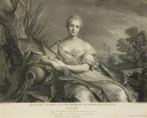 A Portrait Of Maria Luisa Theresia Victoria De France by Rene Gaillard