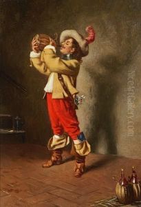 17th Century Guardsman And 17th Centurycavavalie by Max Gaisser