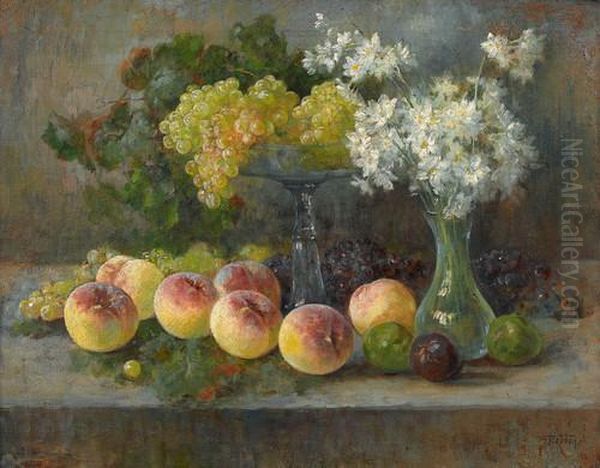 Stillleben Mit Fruchten Und Blumenstrauss - view 1