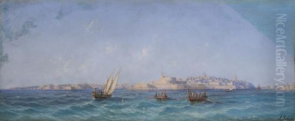 Veduta De La Valletta Dal Mare Con Barche Di Pescatori - view 1