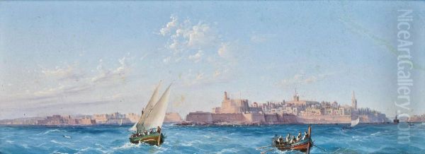 Fishing Boats Off Valetta - view 1