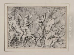 Sileno Accompagnato Da Satiri by Giovanni Battista Galestruzzi