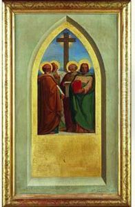 Les Quatre Evangelistes Au Pied De La Croix by Nicolas-Auguste Galimard