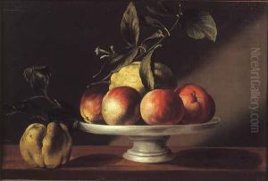 Nature Morte Au Plat De Fruits Pose Sur Un Entablement by Galizia Fede