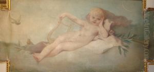 Amour A La Lyre by Pierre Victor Galland