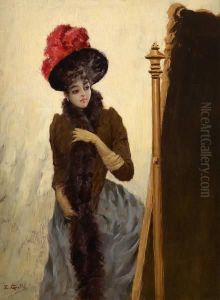Dame Au Miroir by Emile Galle