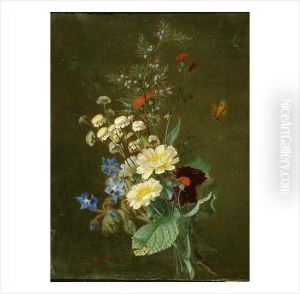 Fleurs Et Papillon by Jean-Baptiste Gallet