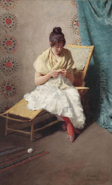 Young Girl In Awhite Dress - view 1