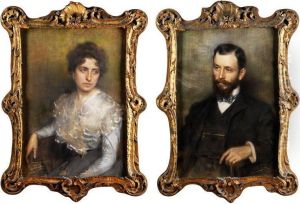 Paar Portraitbildnisse by Riccardo Galli