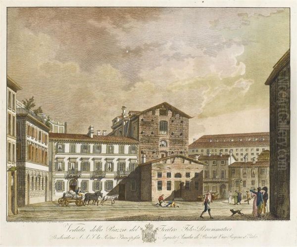 Piazza Del Teatro Dei Filodrammatici; E Giardini Pubblici; Ecassina De' Pomi A Porta Nuova - view 1