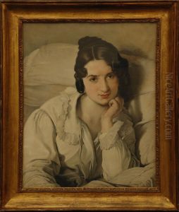 L'ammalata Da Hayez - Ritratto Di Carolina Zucchi by Sigismondo Gallina