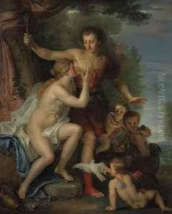Venus And Adonis by Louis Galloche