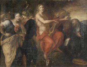 Apollon Jugeant La Tragedie Et La Comedie by Louis Galloche