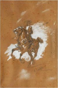 Figura A Caballo by Baldomero Galofre Y Gimenez