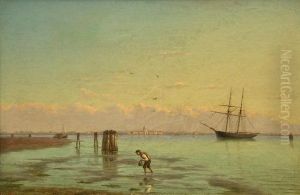 Venezia, Pescatore Di Molluschi Nella Laguna by Pietro Galter