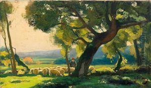 Paisaje Con Rebano by Enrique Galwey Y De Garcia