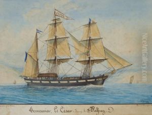 Portrait Du Terre-neuva Le Cesar De Fecamp by Louis Gamain