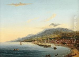 Vue De Saint Pierre Martinique by Louis Gamain