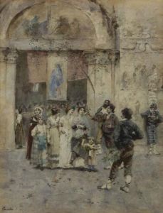 L""uscita Dalla Messa by Enrico Gamba