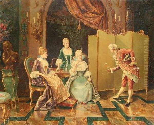 Amusing The Ladies With A Game Of Skill In Thesalon - view 1