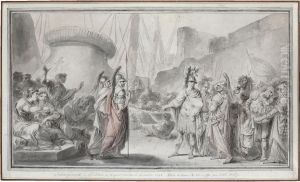 The Embarkation Of Louis Ix From Aigues-mortes by Jacques Gamelin