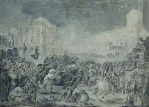 L'empereur Vitellius Traine Par Le Peuple Pour Etre Lapide by Jacques Gamelin