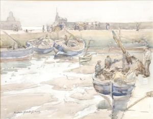 A Harbourscene by Andrew Archer Gamley