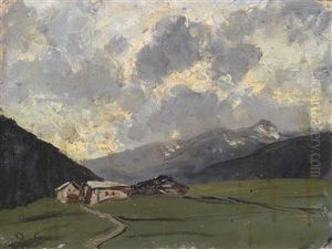 Landscape With Mountain Pastures by Otto Gampert