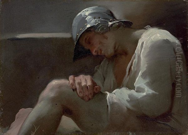 A Sleeping Legionary In A Helmet - view 1