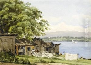 Fishermen's Huts By The Lake