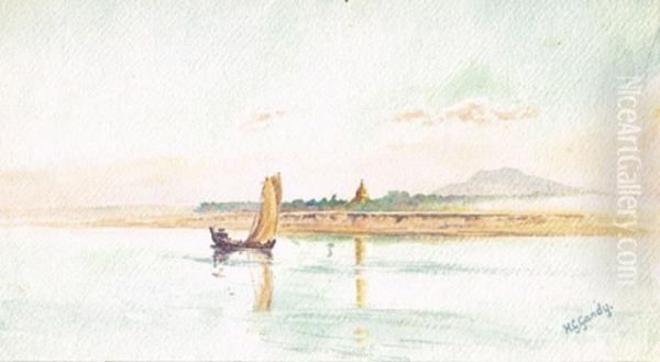 Junk On The River Irawaddy, Burma - view 1